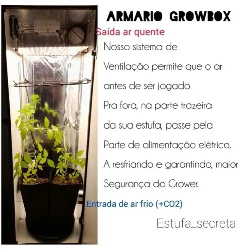 Estufa Cultivo Indoor Armário Growbox Completo bivolt