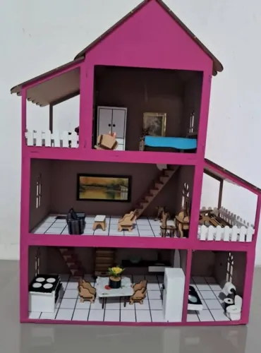 Casinha de boneca em mdf