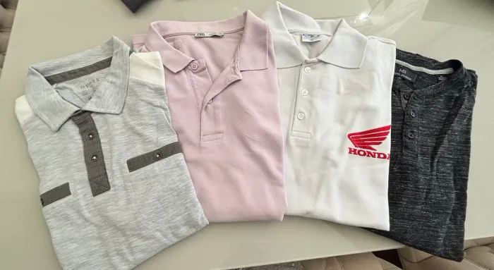 Kit Camisetas (3 polos 1 Manga Comprida - Marca Diversas)