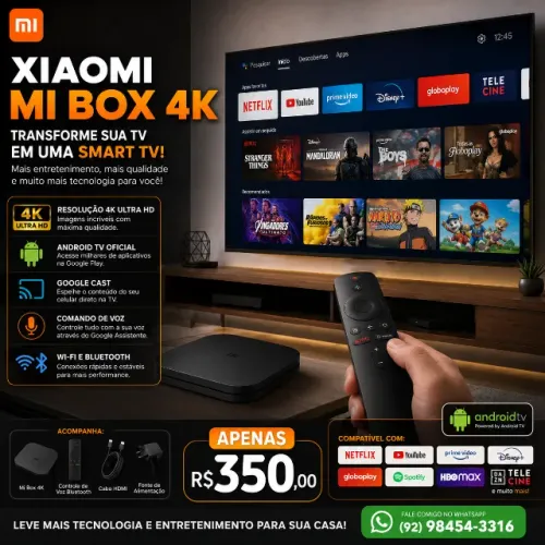 ? **XIAOMI MI BOX 4K - SMART TV BOX**