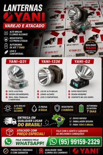 LATERNAS YANI DE CABEÇA ATACADO E VAREJO 