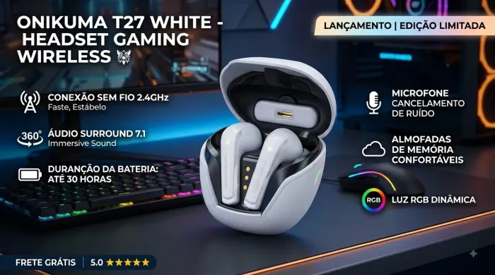 Headset gamer intra auricular Onikuma T27