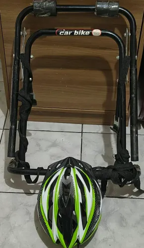 Suporte de bicicleta para carro e capacete