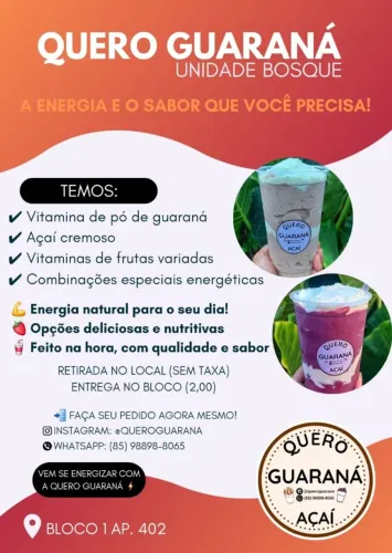 Quero guaraná açaí