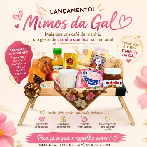 Cestas de Café da Manhã na bandeja 