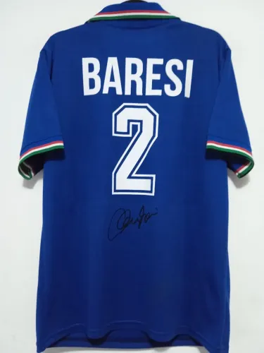 Camisa Itália Lê Coq Campeã Copa Mundo 1982 #2 Baresi Autografada Certificada