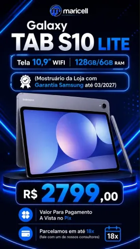 Galaxy TAB S10 Lite Tela 10,9? WIFI 128GB 6GB RAM