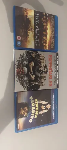 Lote de Blu Rays Importados - Os mercenários, Cinema Paradiso, e Alem da linha vermelha