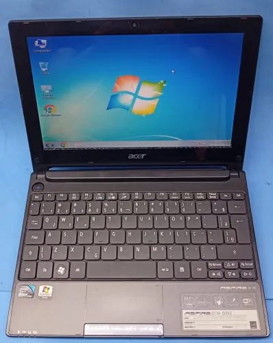 Netbook acer atom HD 320 2gb bateria 4 horas Win 7 e office 