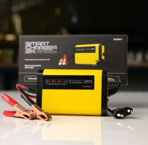 Carregador de Bateria moto e Carro Smart Charger 2A Inteligente