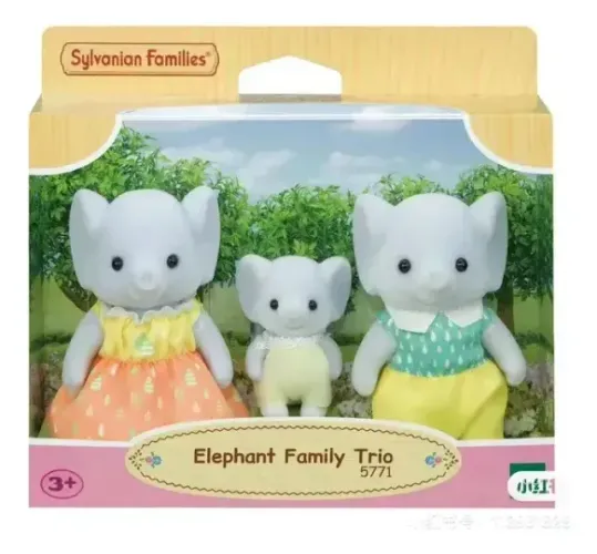 Sylvanian Families Conjunto Familia Dos Elefantes Epoch NOVO
