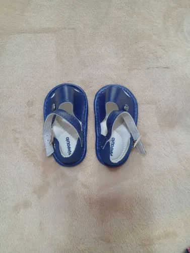 Sandália De Bebê Pimpolho - Tamanho 02 - Azul 