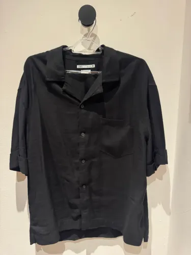 camisa de botão relaxed fit zara tam p