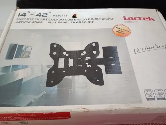 Suporte TV articulado com braço e inclinação 