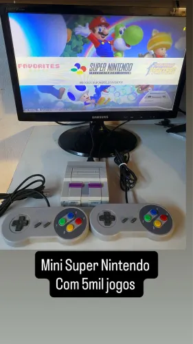 Mini Super Nintendo retrô com 5 mil jogos