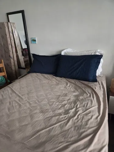 Conjunto Cama Baú Casal + Colchão Ortobom Molas Ensacadas