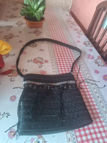 Bolsa artesanal zíper 