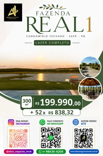 Fazenda Real 1 | Lotes a partir de 300m²