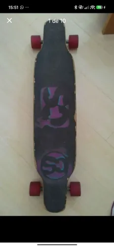 Skate Longboard - Speed (montado) + Equipamentos de Proteção tamanho P