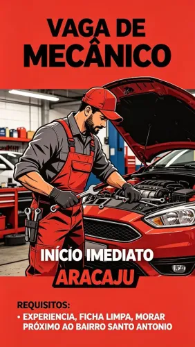 Vaga de Mecânico Início imediato 