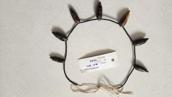 Colar arte indigena Escultura Tucum (colecionador)