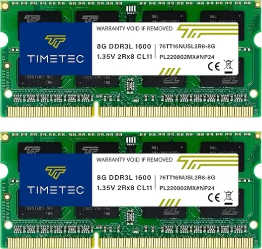 Memória RAM notebook 2 x 8 GB (16GB) DDR3L/DDR3 1600MHz 1.35V/1.5V CL11