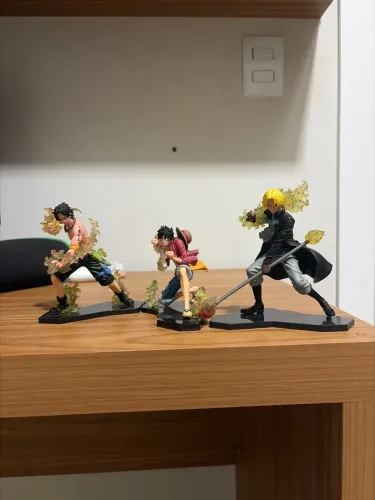 Trio Action Figures One Piece - Luffy, Ace e Sabo