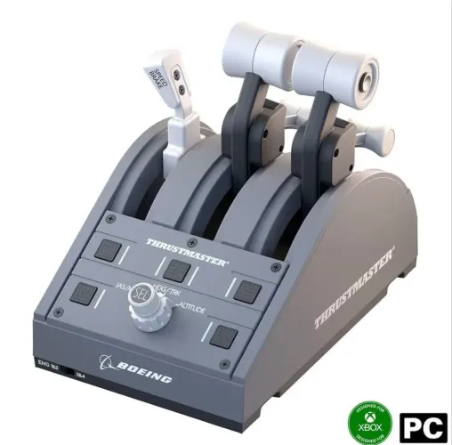 Manetes Boeing Thrustmaster (TCA Yoke Pack Boeing Edition) - Seminovas / Impecáveis!