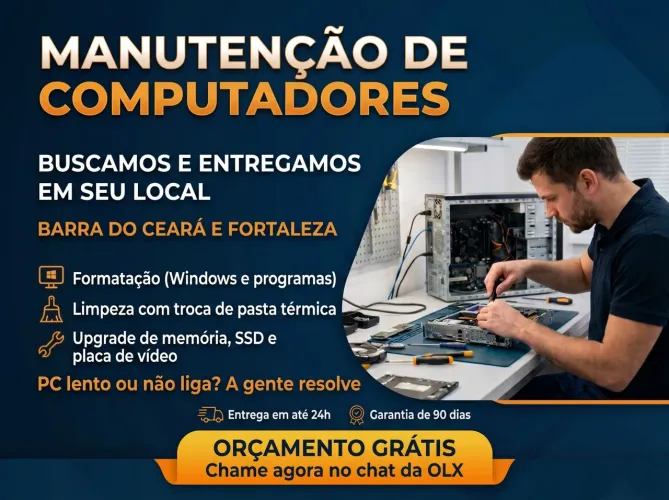 Manutenção de Computadores | Formatação, Limpeza e Upgrades - Busca e Entrega