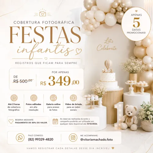 Cobertura fotográfica | festa infantil