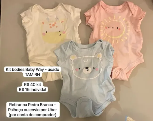Kit Bodies Baby Way - Usado Tamanho RN