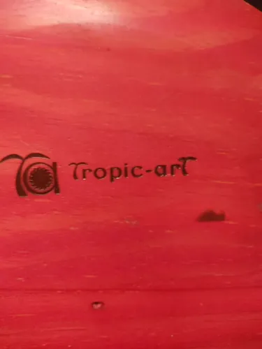 Sousplat tropic-art vermelho