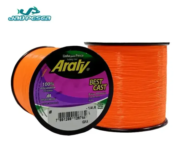 Linha Mono Araty  115g 0,35mm Laranja - Mazzaferro 926 metros