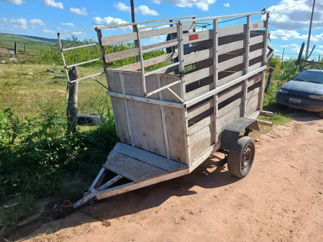 Carrita reboque com um eixo para carros camionete 