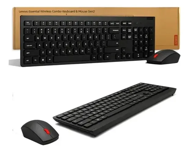 Kit Teclado e Mouse Sem Fio Lenovo Essential Gen 2 - Novo/Lacrado