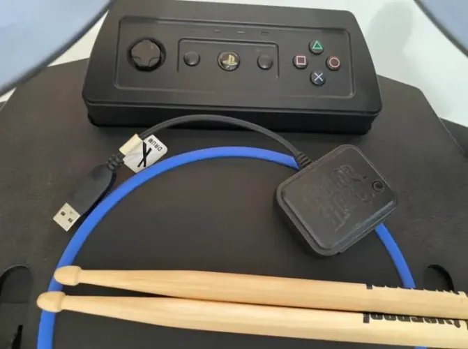 bateria guitar hero ps3 pc com dongle