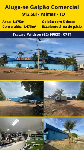 Vendo Galpão com Doca 4.875m Área - 912 sul Palmas 