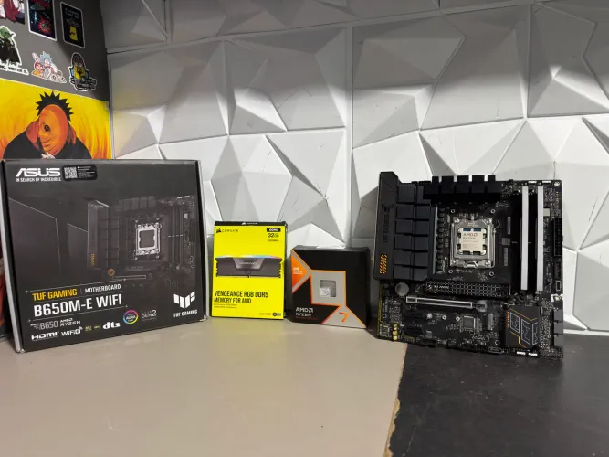 Kit Ryzen 7 9800X3D|B650M|32GB - AM5 R$ 6.499 PIX ACEITO TROCA 