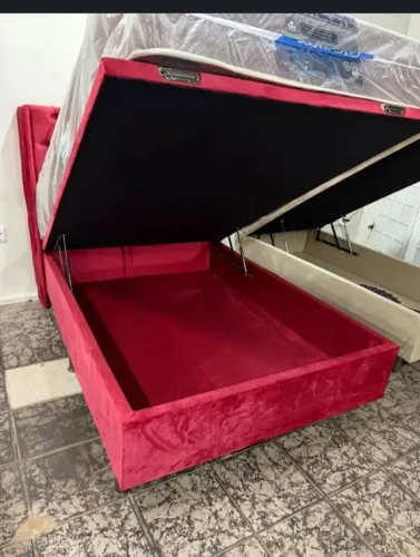BASE BAU CASAL+COLCHÃO D33 E CABECEIRA NOVO DE FÁBRICA FRETE GRÁTIS