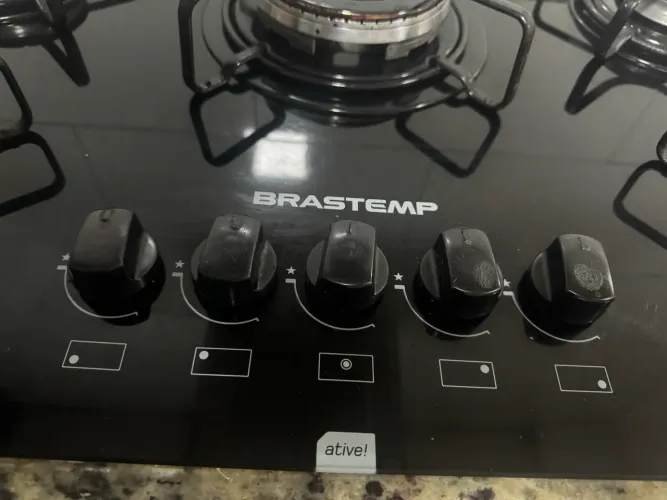 Cooktop 5 Bocas (Chama Dupla) Brastemp Ative!