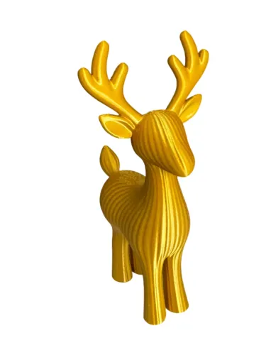 Rena de Natal dourada (15 cm)
