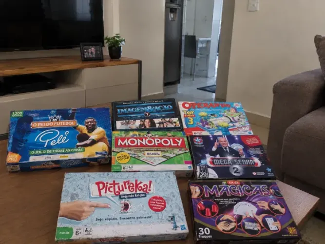 Oportunidade 7 jogos na caixa semi novos brinquedo inteligente