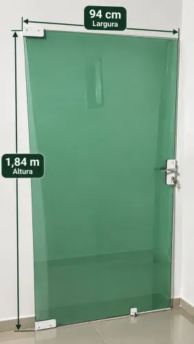PORTA DE VIDRO À VENDA! ? Medidas: ? Largura: 94 cm ? Altura: 1,84 m
