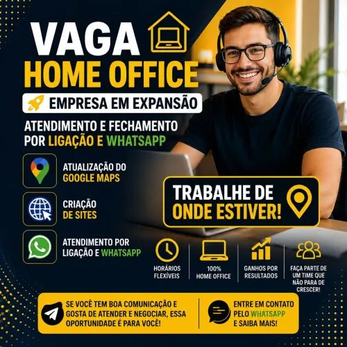 VAGA HOME OFFICE INÍCIO IMEDIATO