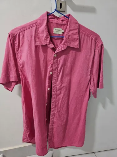Camisa manga curta rosa renner tamanho m