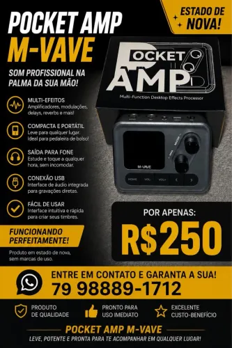 Pedaleira pocket Amp M-vave
