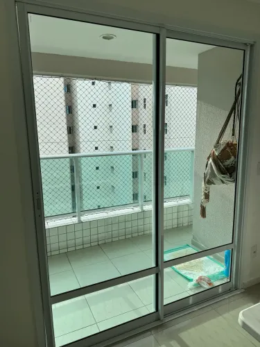 Porta de vidro para varanda