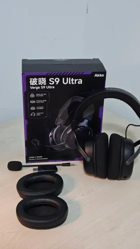 Akko Verge S9 Ultra novo + Earpads de espuma de memória