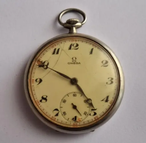 A62= COM DEFEITO ANTIGO RELOGIO OMEGA DE BOLSO VER DETALHES EM DESCRIÇAO