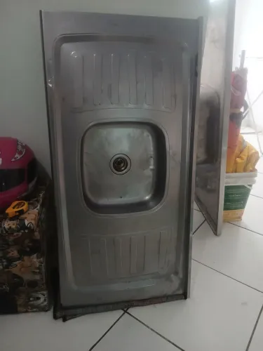 Duas pia de cozinha inox